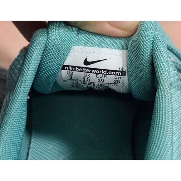 Nike Air Max Thea Women's Running Shoes Sneakers Green Orange White Size 8 - Picture 6 of 8